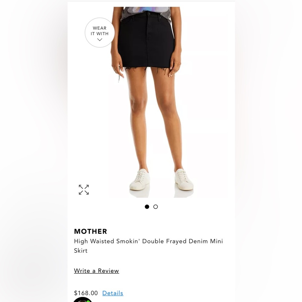 Mother Black denim skirt size 25